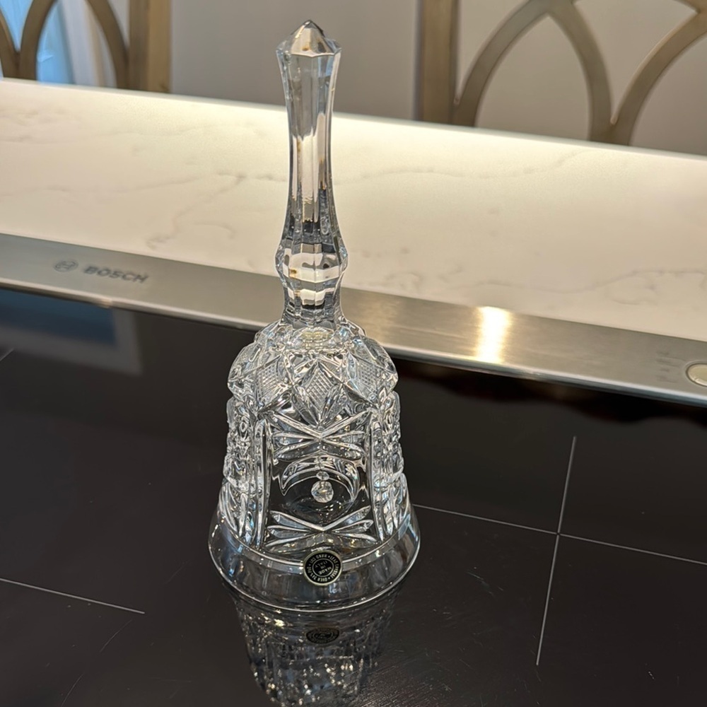 Intricate Clear Crystal Bell